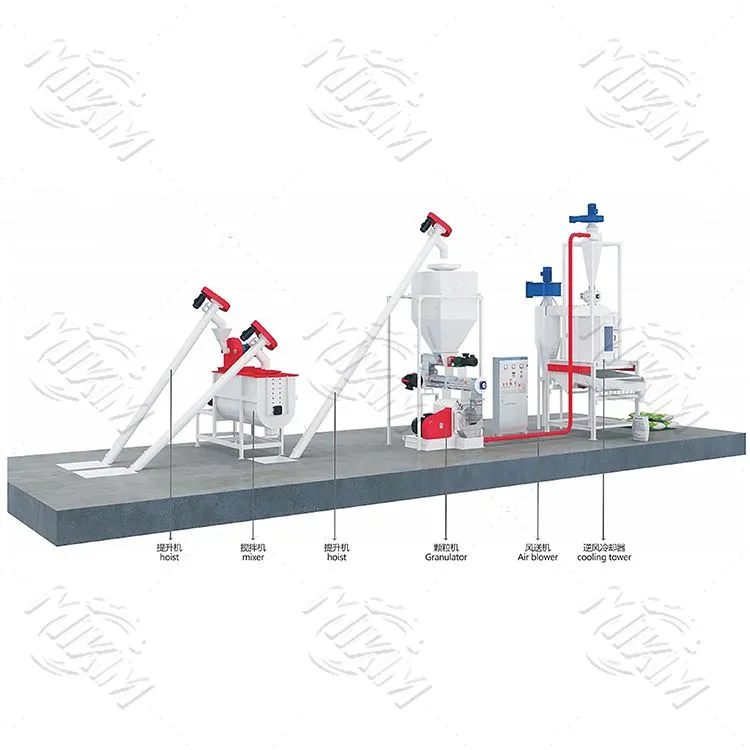 1-2 t/h สายการผลิตฟีดสัตว์ปีก